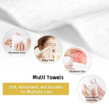 Cleansing Towels, Face Towel, Disposable Clinically Tested Face Towelette, Facial Washcloth, Makeup Remover Dry Wipes, Ultra Soft
